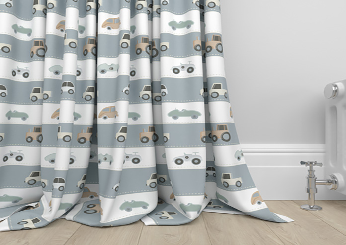 Brum Brum, Petrol - Made to Measure Curtains - Image 6